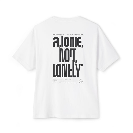 WTO | ONE MAN CLUB — Oversized Boxy Tee “Alone, Not Lonely”